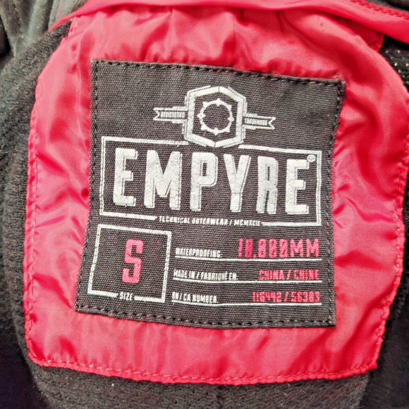 Empyre Snowboarding Pants Men's Small Black Waterproof Loose Fit Cargo Pockets - Picture 9 of 9